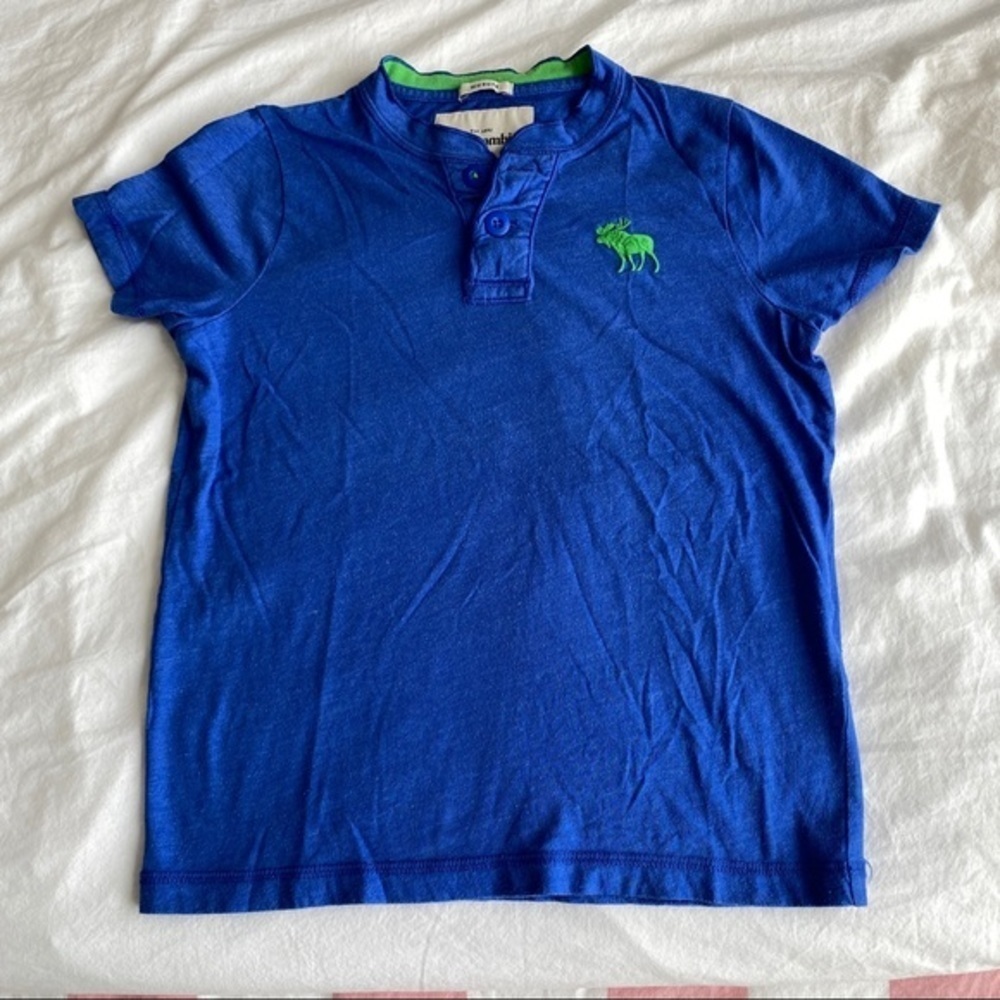 Top tee Shirt Abercrombie Kids S shirt sleeve blue mixte